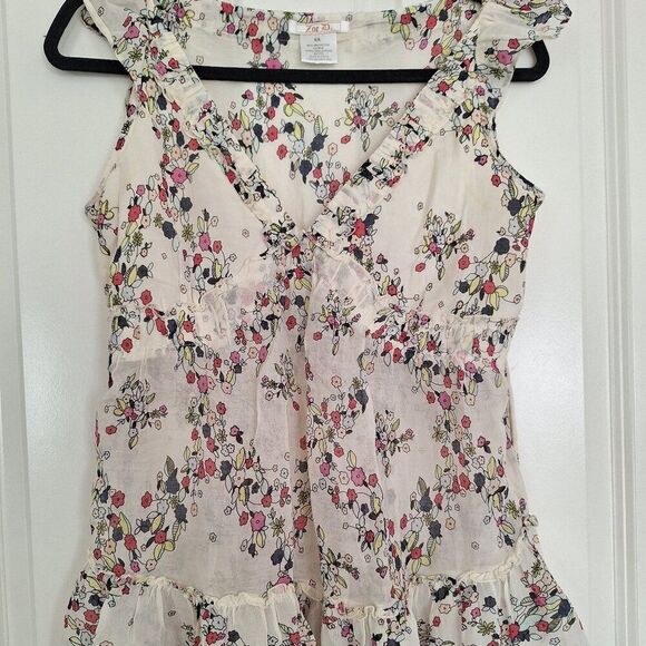 Zoe D Multicolor Top silk‎ cotton size xs - Picture 1 of 6